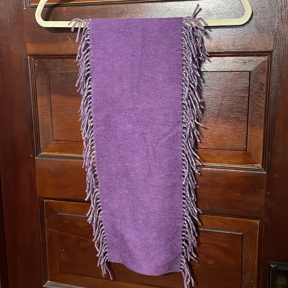 💜PURE CASHMERE purple  Scarf - Picture 6 of 7
